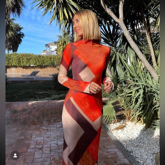 ZARA WOMAN NWT PRINTED DRESS SIZE MEDIUM - Picture 6 of 12